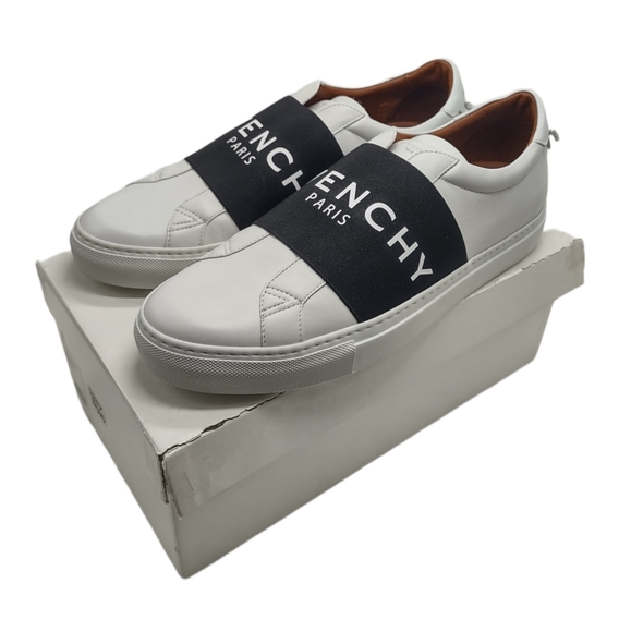 Givenchy Men's Urban Street Sneakers w/Webbing, black/white - Size EU 45/12 - Picture 2 of 14